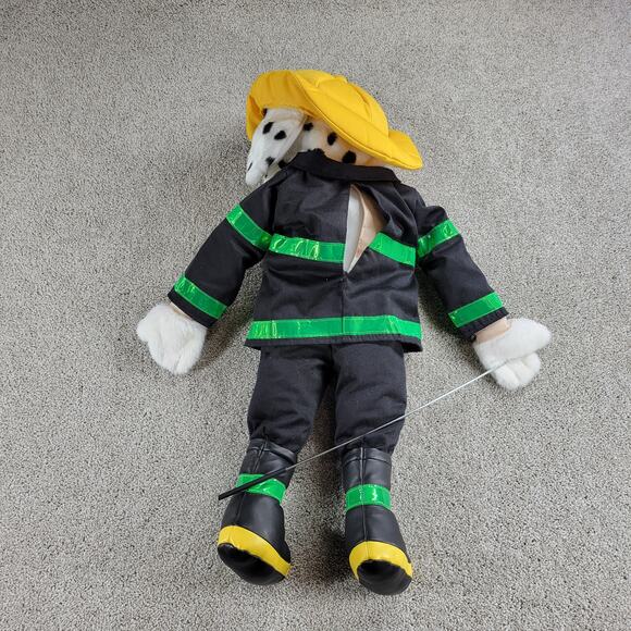 Silly Puppets Fireman Dog Puppet 23" Dalmatian Animal Plush 2008 Rod - Picture 10 of 16